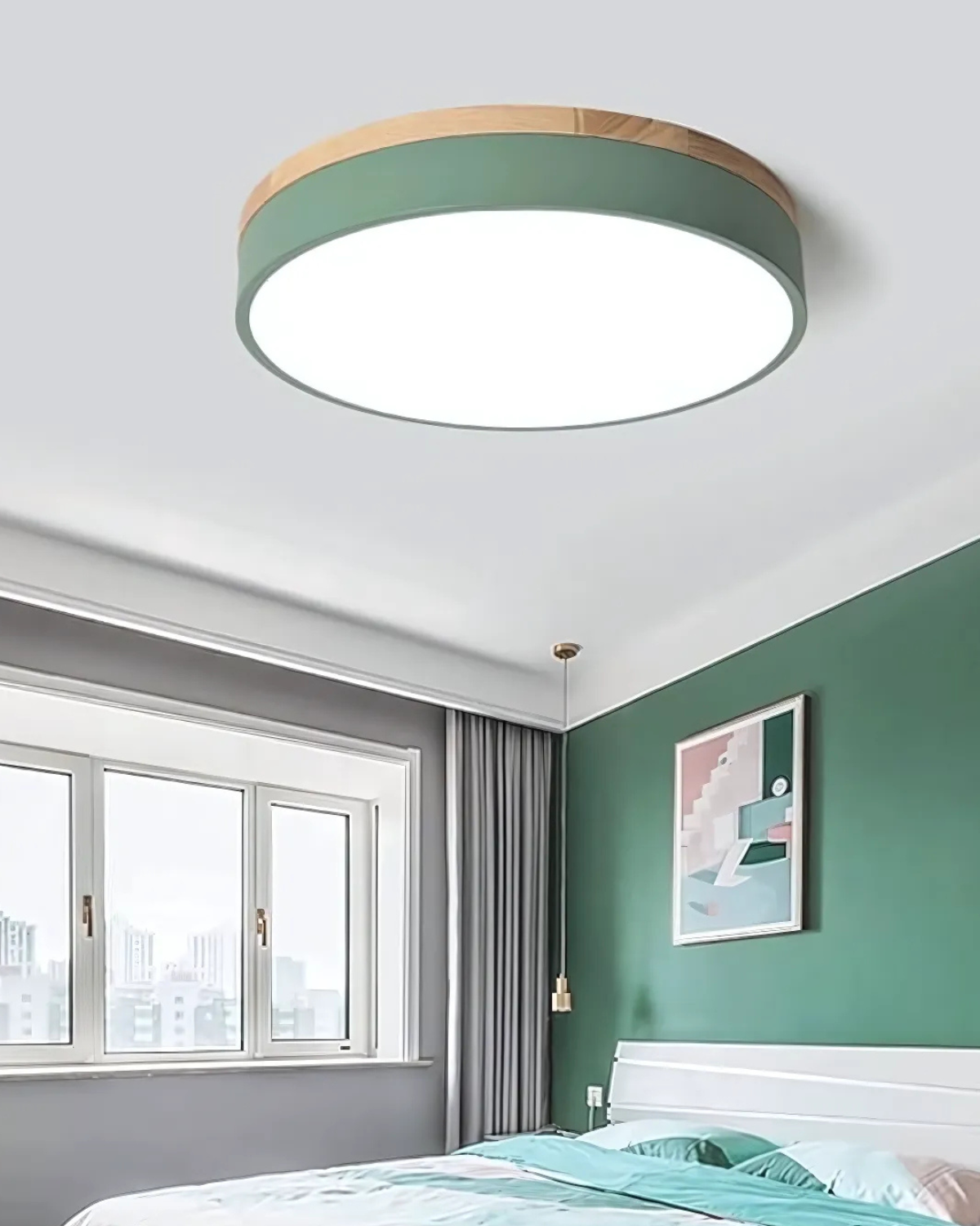 Okrągła lampa do sypialni | Lampy Sufitowe