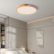 Skandynawska drewniana lampa sufitowa LED
