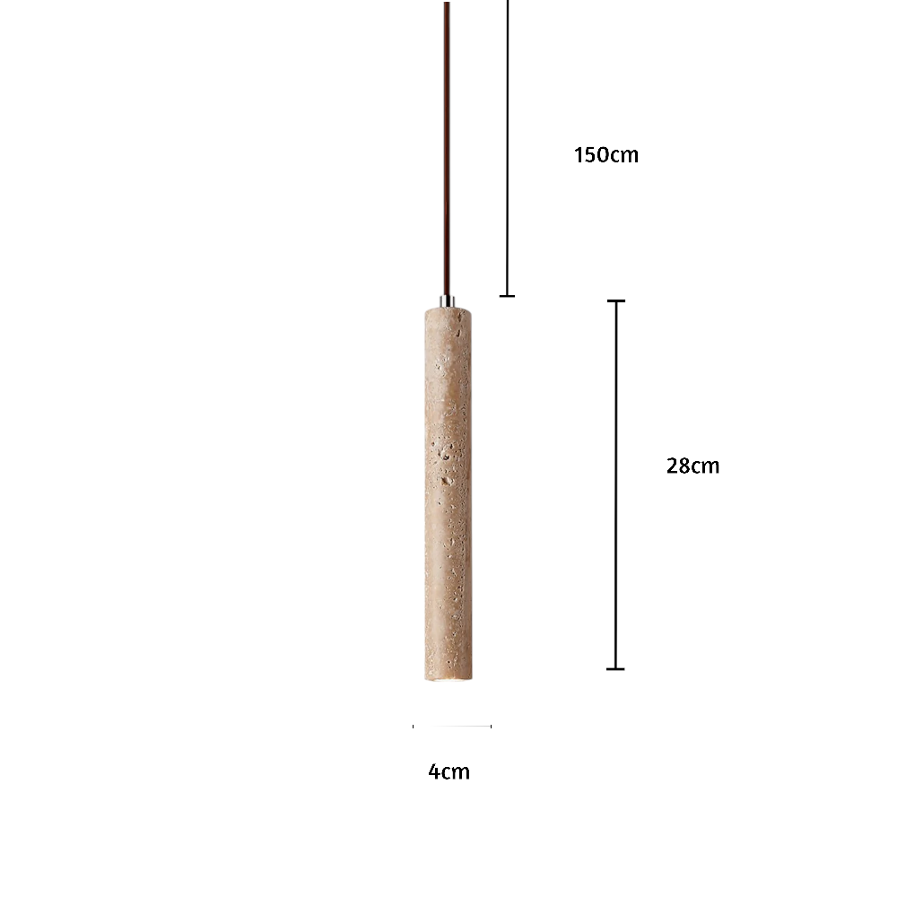 Minimalistyczna Lampa Sufitowa z Trawertynu