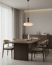 Trójkolorowa Lampa Sufitowa LED | Drewniana Podstawa