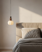 Trójkolorowa Lampa Sufitowa LED | Drewniana Podstawa