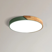 Skandynawska drewniana lampa sufitowa LED