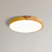 Skandynawska drewniana lampa sufitowa LED