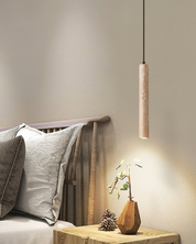 Minimalistyczna Lampa Sufitowa z Trawertynu