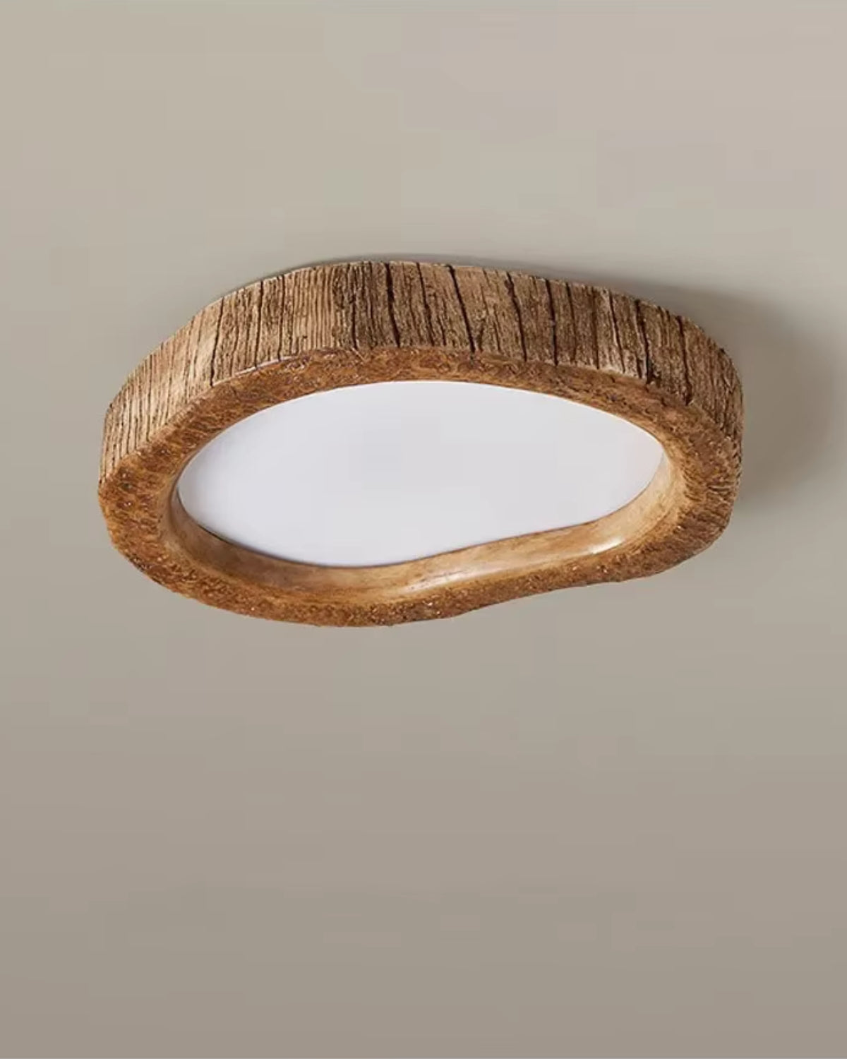 Rustykalna Lampa Sufitowa LED w Stylu Drewna
