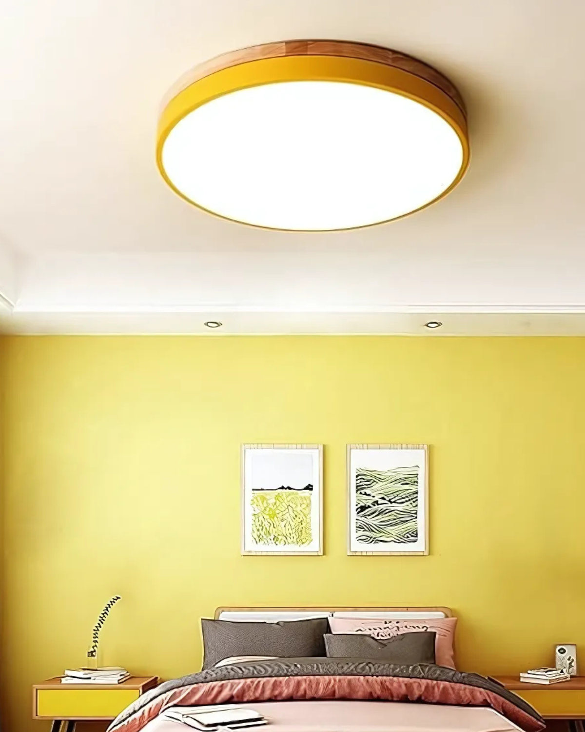Okrągła lampa do sypialni | Lampy Sufitowe