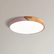 Skandynawska drewniana lampa sufitowa LED