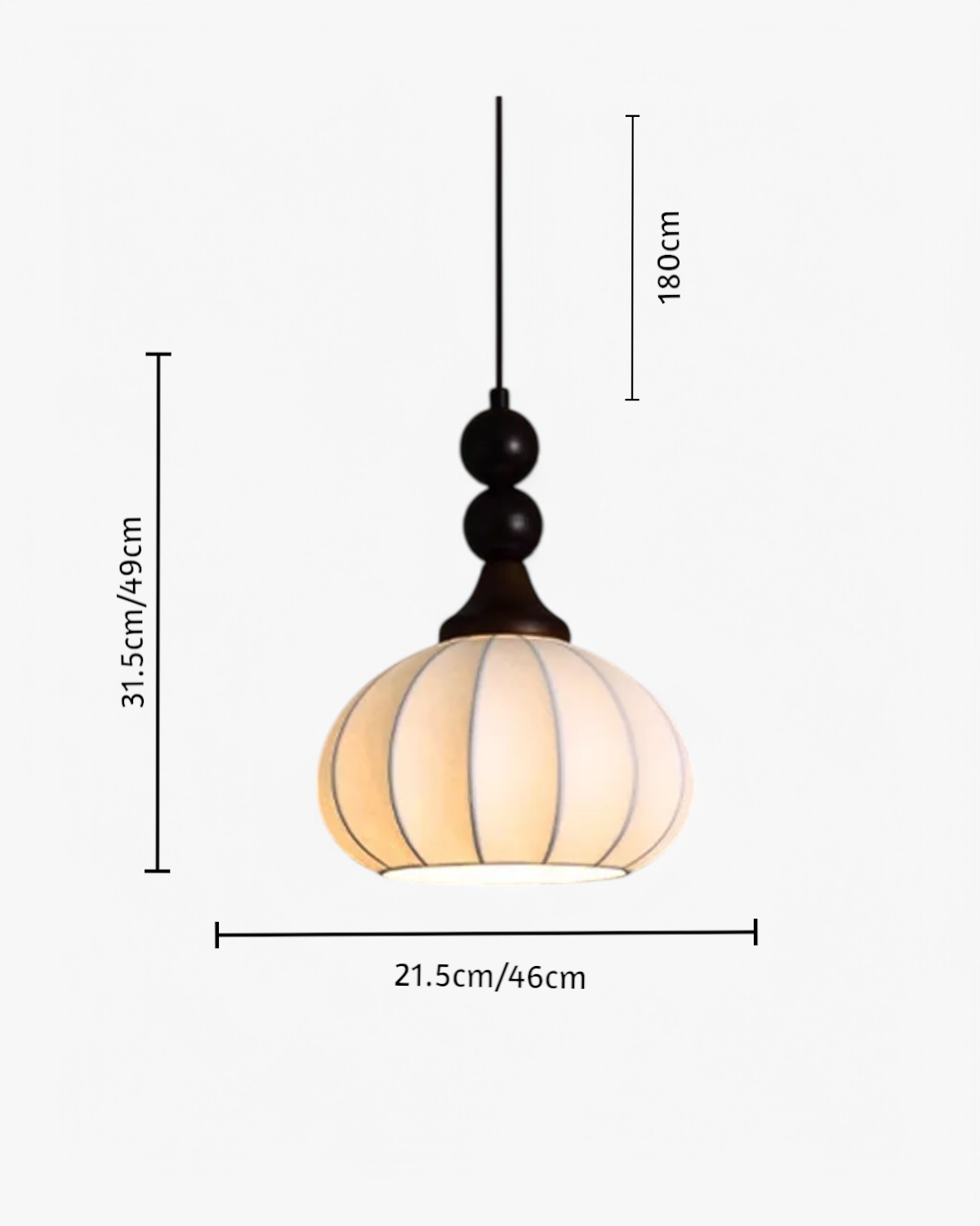 Trójkolorowa Lampa Sufitowa LED | Drewniana Podstawa