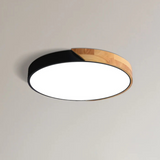 Skandynawska drewniana lampa sufitowa LED