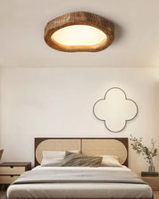 Rustykalna Lampa Sufitowa LED w Stylu Drewna