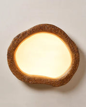 Rustykalna Lampa Sufitowa LED w Stylu Drewna