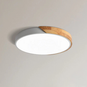 Skandynawska drewniana lampa sufitowa LED