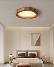 Rustykalna Lampa Sufitowa LED w Stylu Drewna