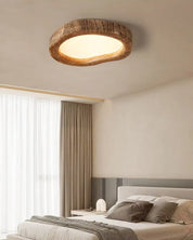 Rustykalna Lampa Sufitowa LED w Stylu Drewna