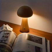 Bezprzewodowa Mała Lampa Nocna w Kształcie Grzybka | Lampa do Sypialni