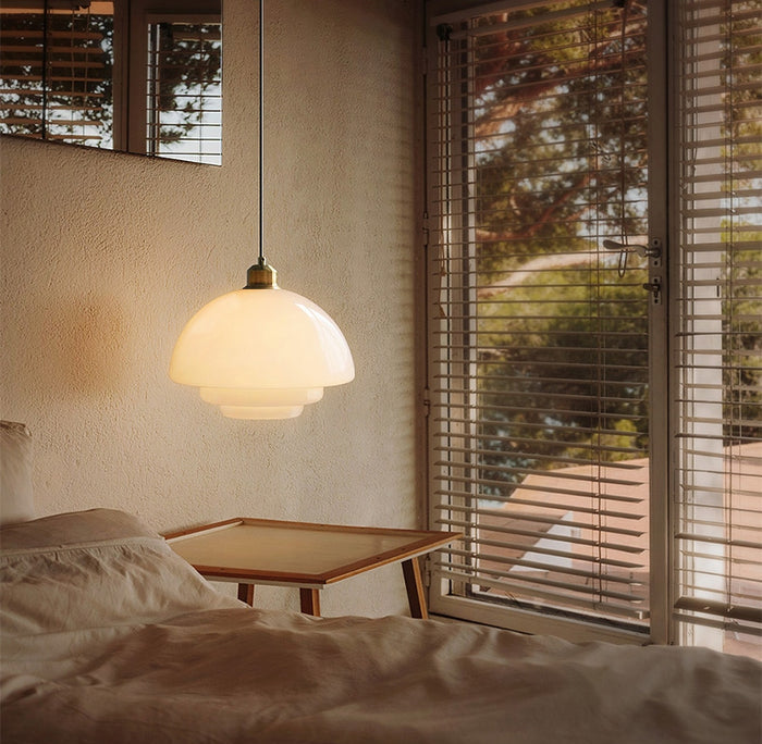 Biała Lampa Wisząca | Lampa Sufitowa do Salonu