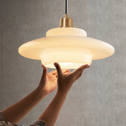 Biała Lampa Wisząca | Lampa Sufitowa do Salonu