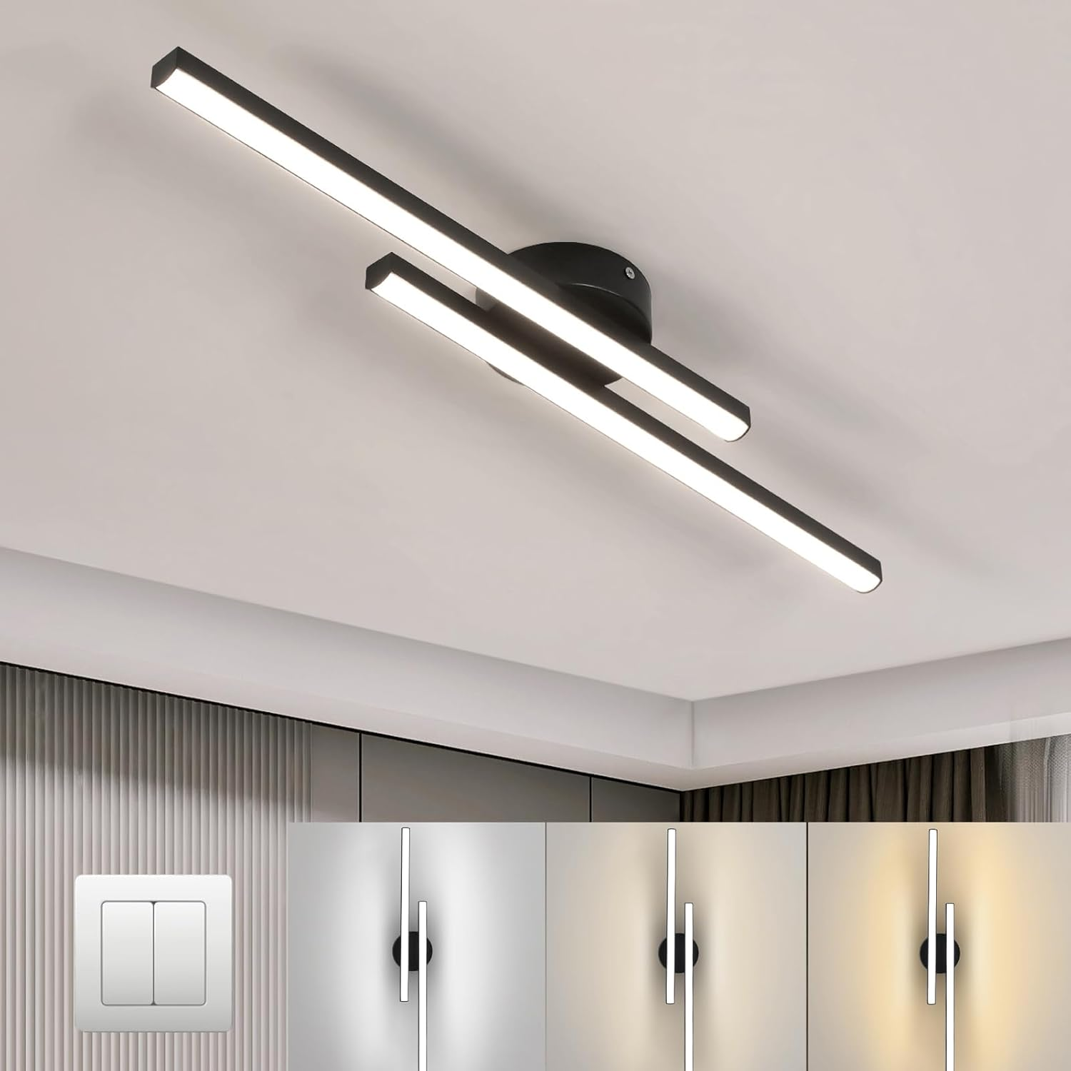 Długa Lampa Sufitowa LED | Lampa do Salonu
