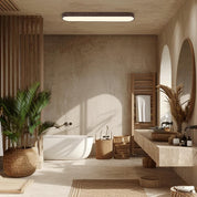 Długa Owalna Lampa Sufitowa LED | Nowoczesna