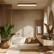 Długa Owalna Lampa Sufitowa LED | Nowoczesna