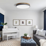 Drewniane Okrągłe Lampa Sufitowa | Lampa do Salonu