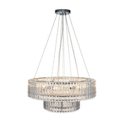 Dwupoziomowy Kryształowy żyrandol z 12 światłami | Lampa Sufitowa do Salonu