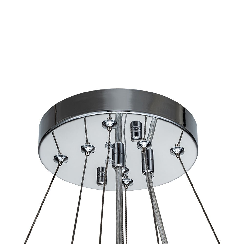 Dwupoziomowy Kryształowy żyrandol z 12 światłami | Lampa Sufitowa do Salonu