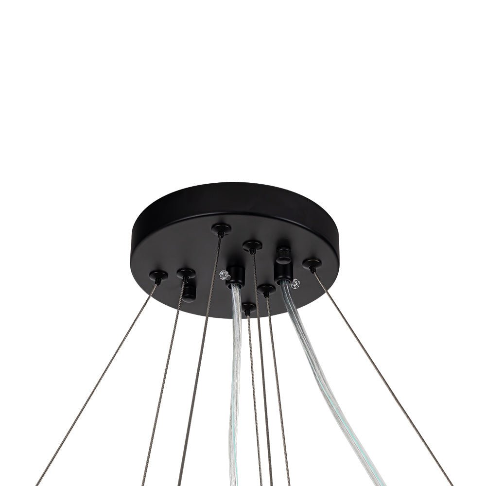 Dwupoziomowy Kryształowy żyrandol z 12 światłami | Lampa Sufitowa do Salonu