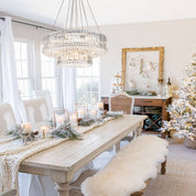 Dwupoziomowy Kryształowy żyrandol z 12 światłami | Lampa Sufitowa do Salonu