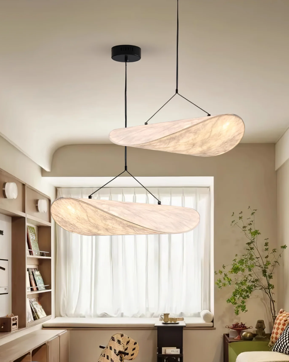 Lampa Sufitowa w Stylu Japandi