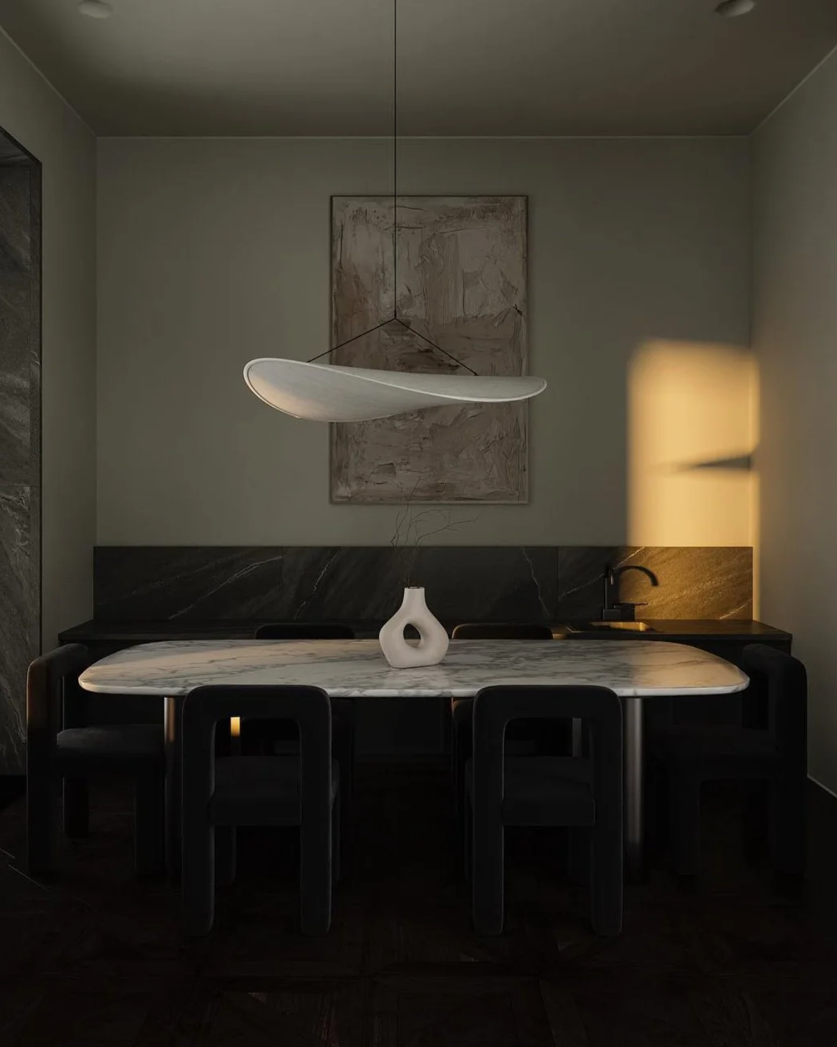 Lampa Sufitowa w Stylu Japandi