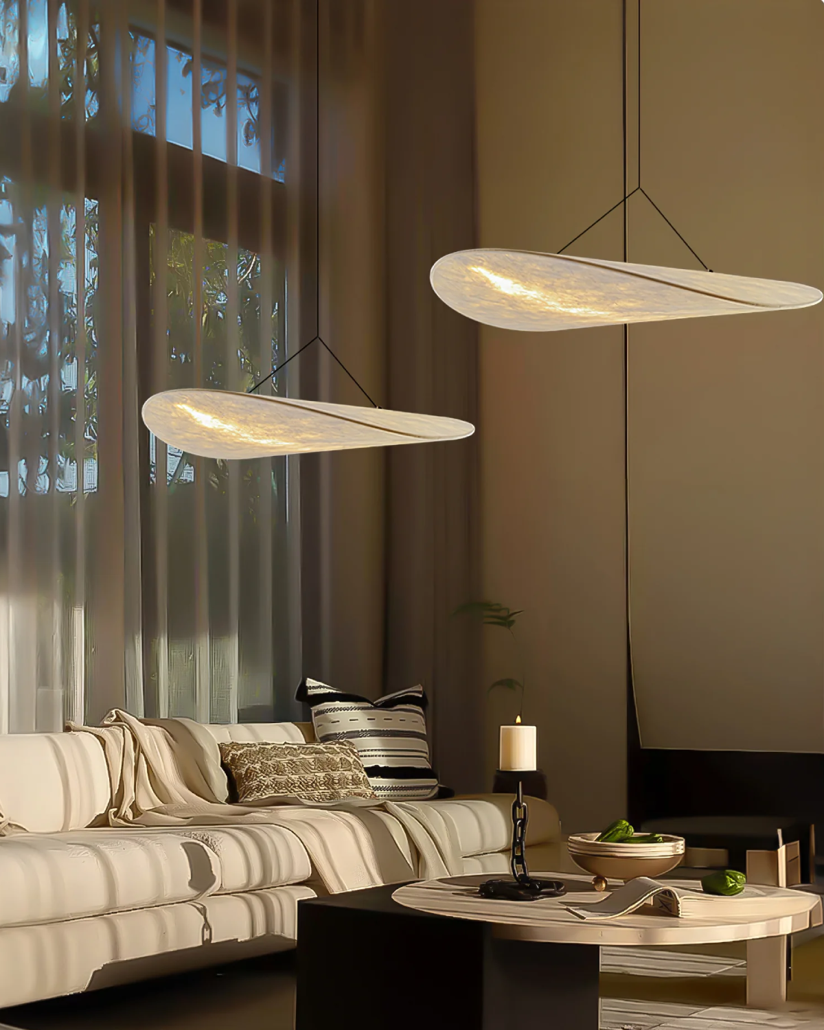 Lampa Sufitowa w Stylu Japandi