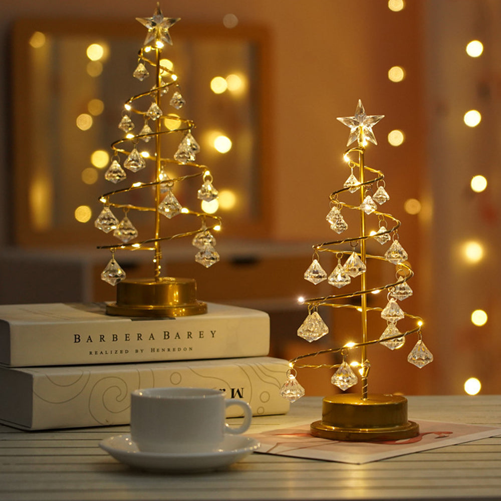 Kryształowa Lampa Stołowa LED | Boże Narodzenie