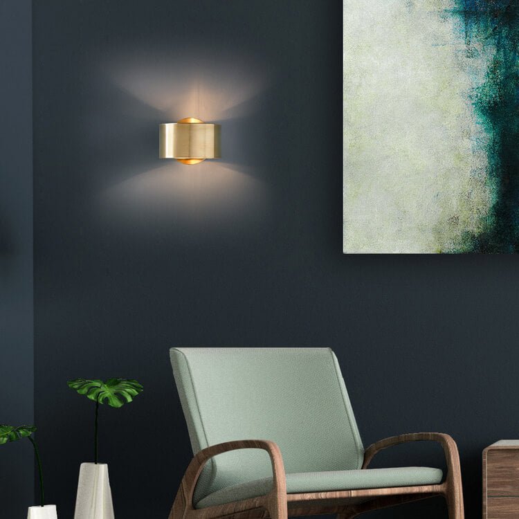 Lampa Nocna z Wykończeniem w Szczotkowanym Mosiądzu | Lampy do Sypialni