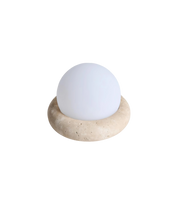 Lampa Stołowa z Kulistą Kamienną Podstawą