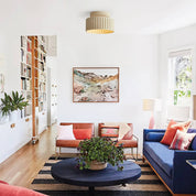 Lampa Sufitowa Kremowa | Lampa do Salonu 2-warstwowa