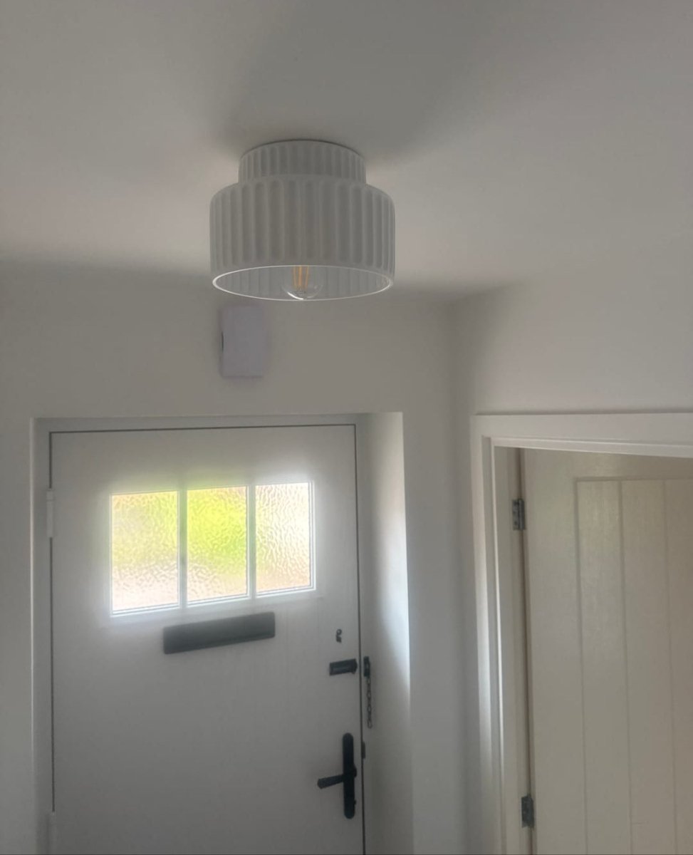 Lampa Sufitowa Kremowa | Lampa do Salonu 2-warstwowa