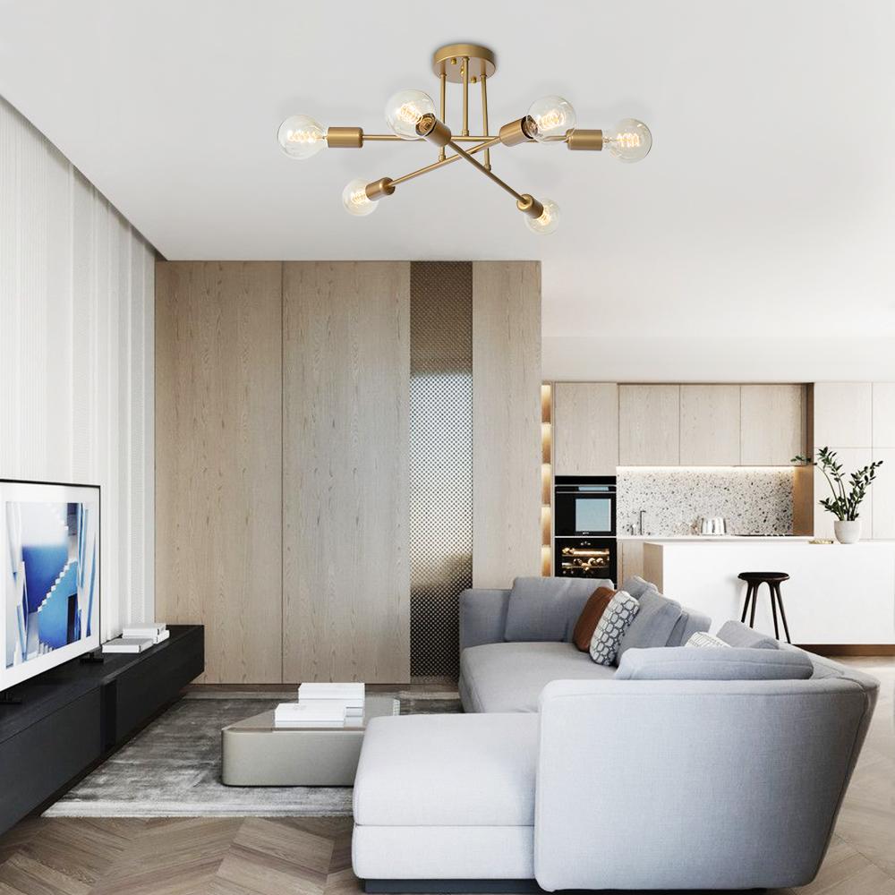 Lampa Sufitowa w Kolorze Złotym | Sputnik