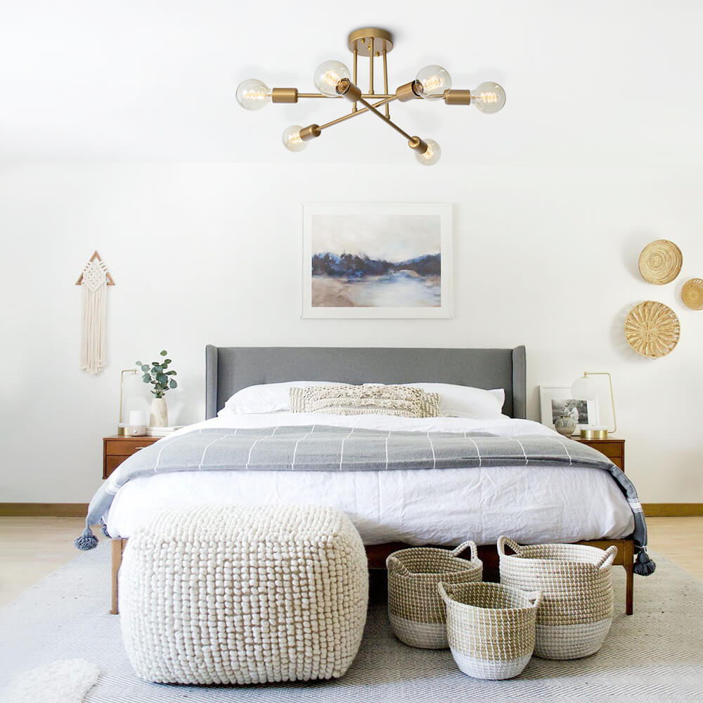 Lampa Sufitowa w Kolorze Złotym | Sputnik