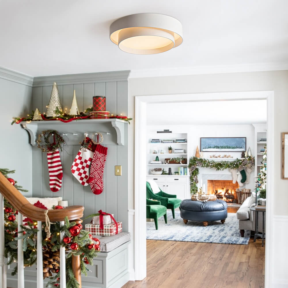 Lampa Sufitowa z Pierścieniami Koncentrycznymi | Lampa do Sypialni