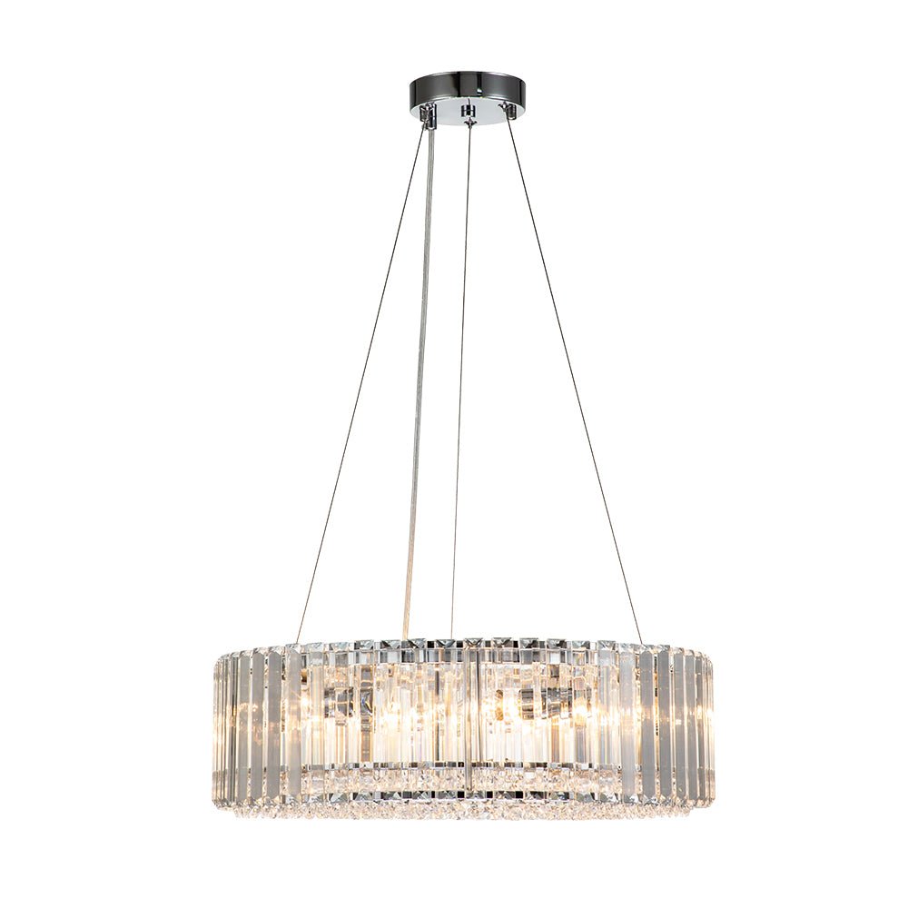 Okrągła Kryształowa Lampa Sufitowa | Efektowna