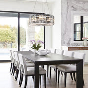 Okrągła Kryształowa Lampa Sufitowa | Efektowna