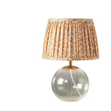 Okrągła szklana lampa stołowa