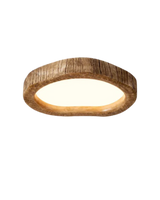 Rustykalna Lampa Sufitowa LED w Stylu Drewna