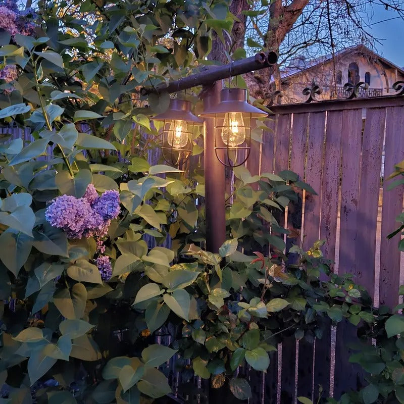 Zestaw Solarnych Zewnętrznych Latarni w Stylu Klatki