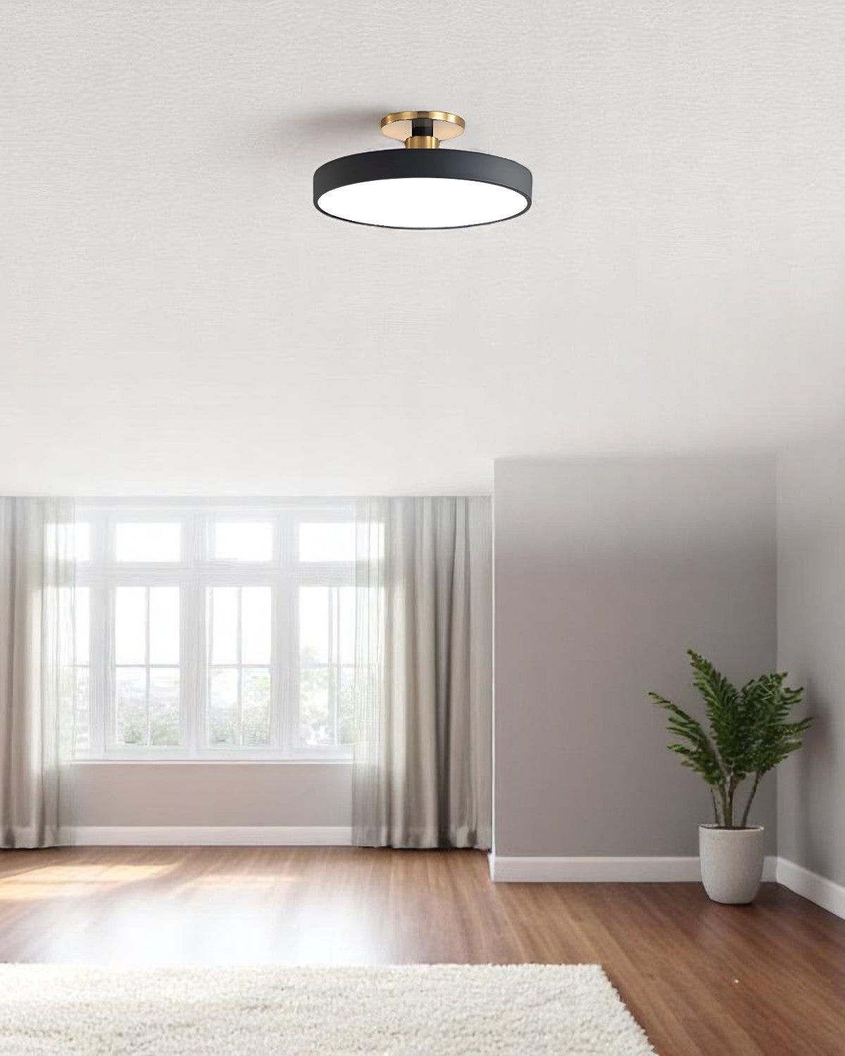 Lampa Sufitowa Półpłaska | Nowoczesny, Minimalistyczny Design z Ciepłym Oświetleniem LED