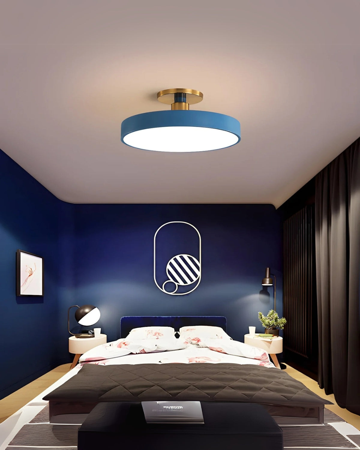 Lampa Sufitowa Półpłaska | Nowoczesny, Minimalistyczny Design z Ciepłym Oświetleniem LED