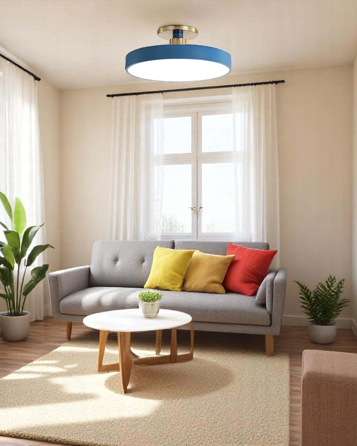 Lampa Sufitowa Półpłaska | Nowoczesny, Minimalistyczny Design z Ciepłym Oświetleniem LED