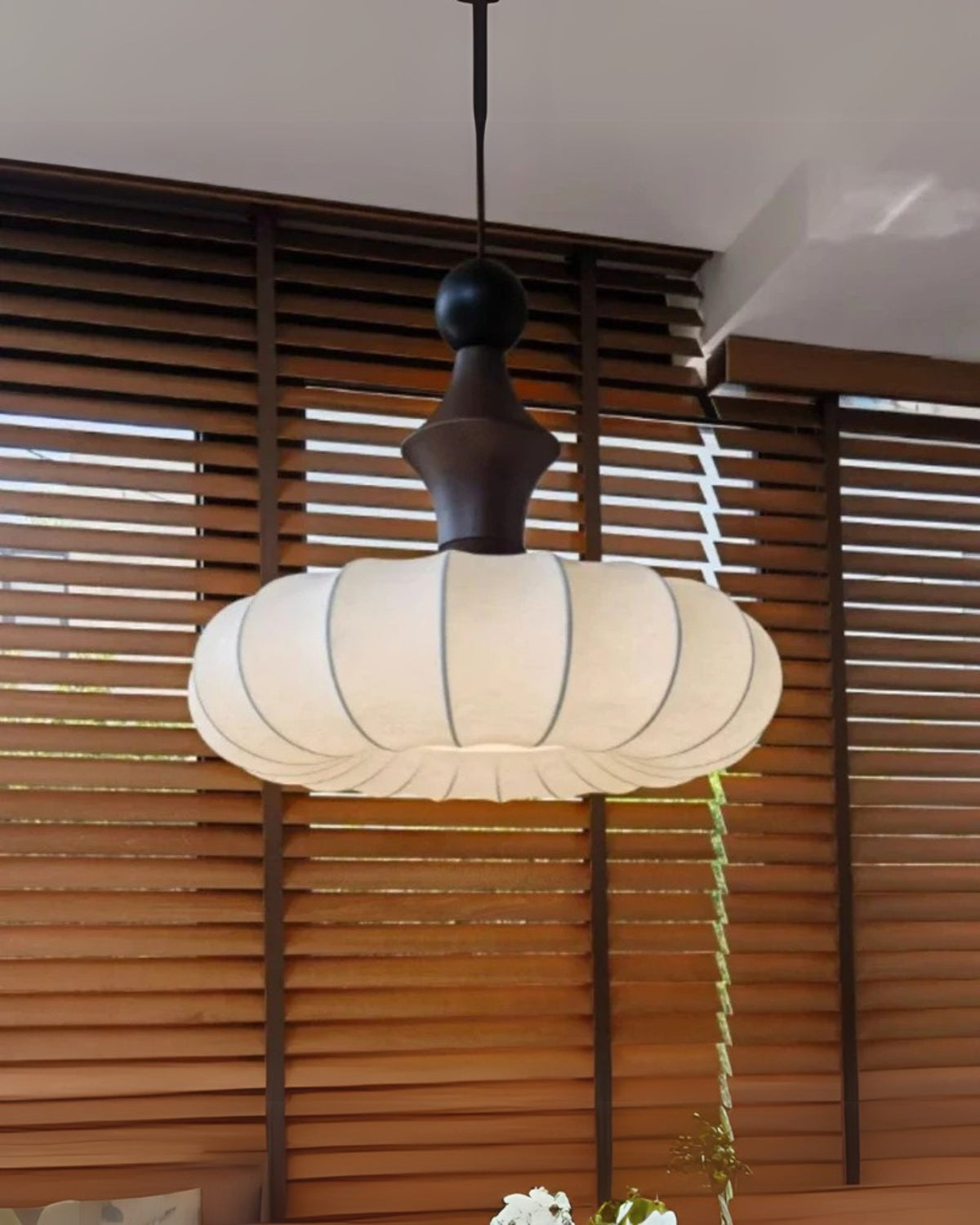 Trójkolorowa Lampa Sufitowa LED | Drewniana Podstawa