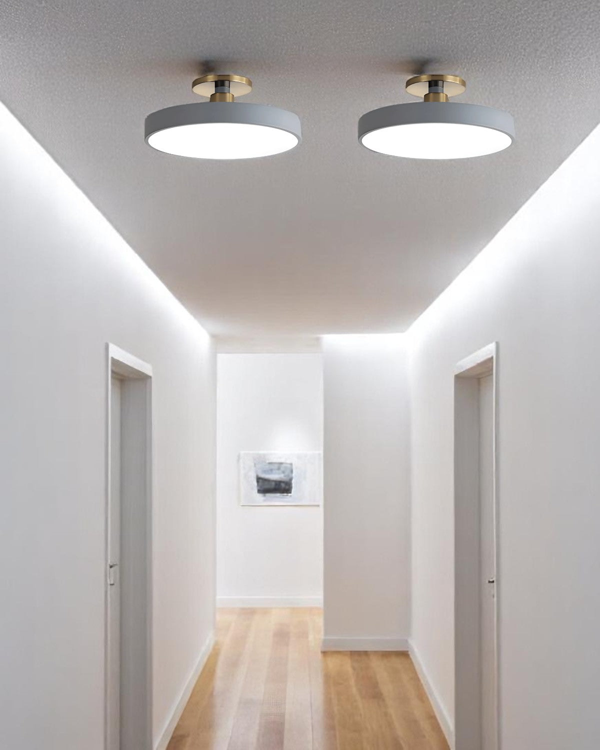 Lampa Sufitowa Półpłaska | Nowoczesny, Minimalistyczny Design z Ciepłym Oświetleniem LED
